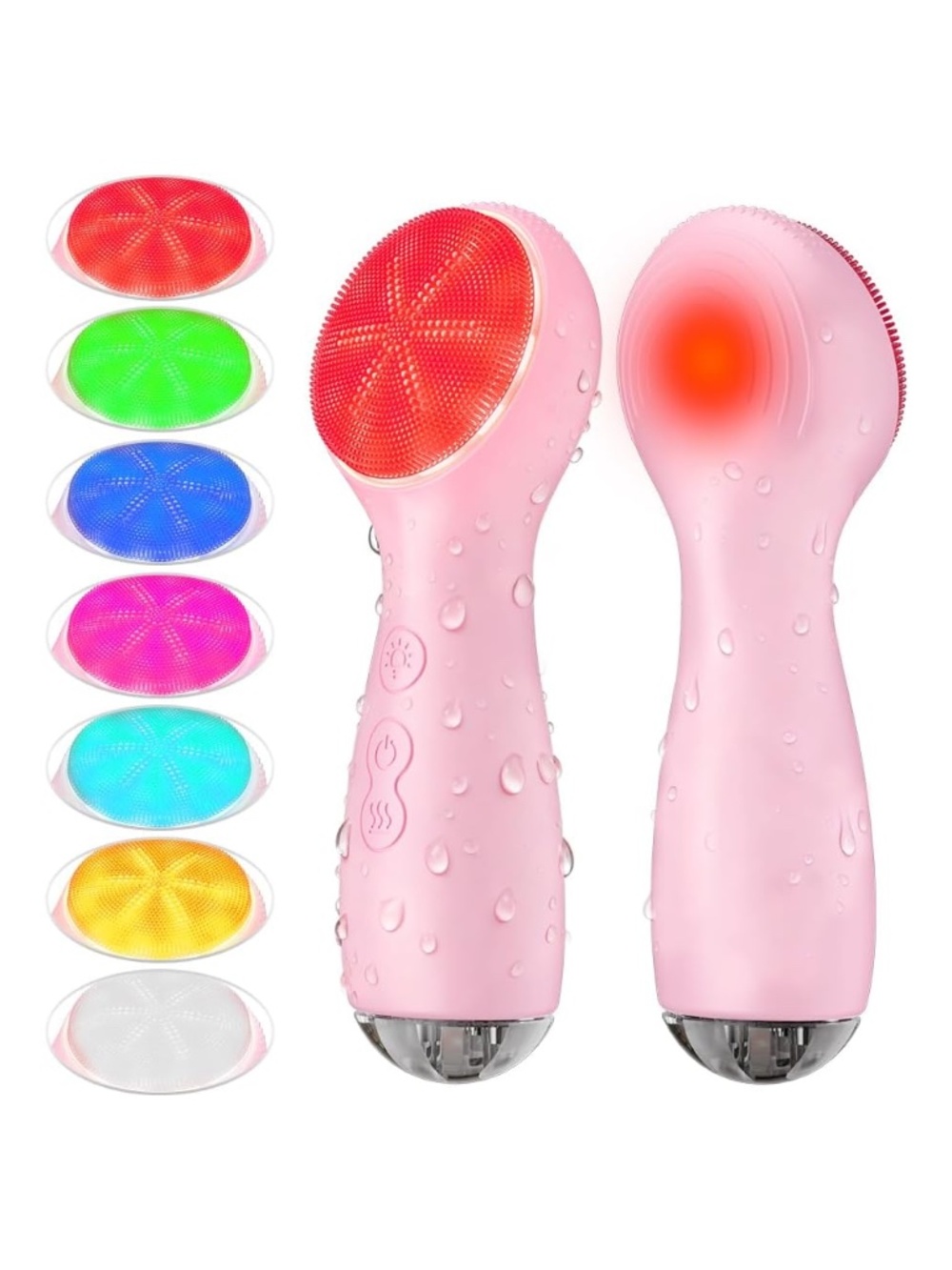Pink 7-Color Facial Cleansing Brush